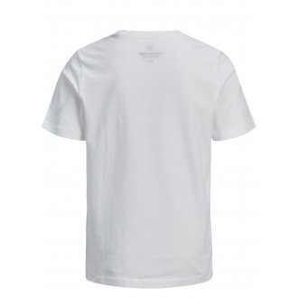 T-shirt col rond Jack & Jones en coton blanc floqué