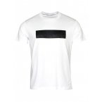 T-shirt droit en coton blanc col rond