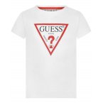 Tee-shirt col rond Guess en coton blanc
