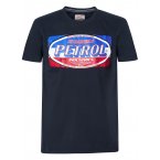 T-shirt Petrol Industries avec un col rond bleu marine