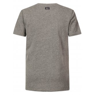 T-shirt Petrol Industries avec un col rond gris chiné