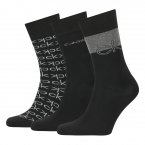 Coffret de 3 paires de chaussettes Calvin Klein en coton stretch mélangé gris chiné et gris anthracite