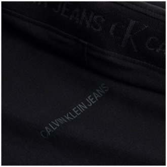 Tee-shirt col rond Calvin Klein en coton biologique noir floqué