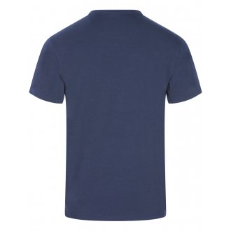 Tee-shirt col rond Emporio Armani en coton stretch bleu marine