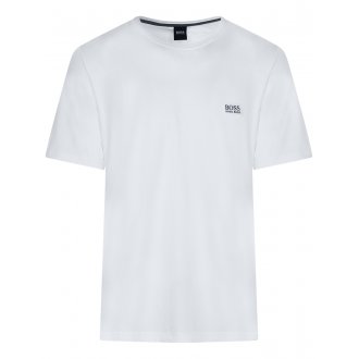 Tee-shirt col rond Hugo Boss en coton stretch blanc