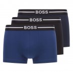Lot de 3 Boxers Boss en coton stretch bleu marine