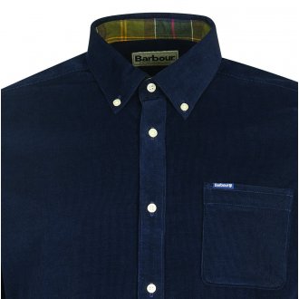 Chemise à col américain Barbour en coton bleu marine