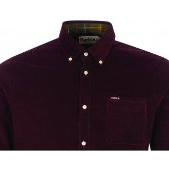 Chemise à col américain Barbour en coton rouge bordeaux