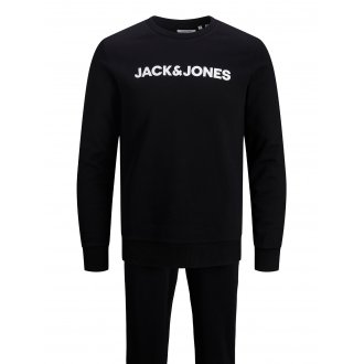 Pyjama long Jack & Jones en coton stretch noir