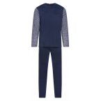 Pyjama long Eminence en coton bleu marine