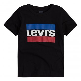 Tee-shirt col rond Levi's® Junior en coton noir floqué
