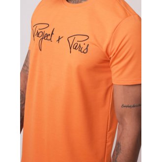 Tee-shirt col rond Project X en coton mélangé orange