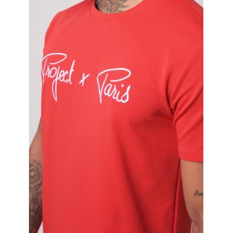 Tee-shirt col rond Project X en coton mélangé rouge
