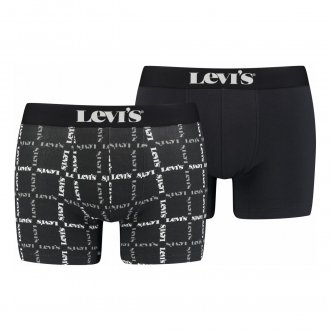 Boxers Levi's® en coton stretch noir, lot de 2