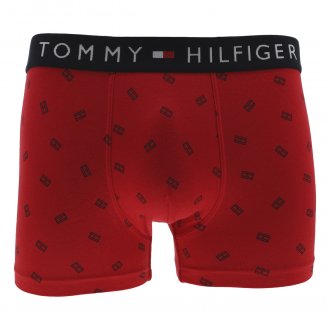 Coffret boxer et chaussettes Tommy Hilfiger en coton stretch rouge et bleu marine