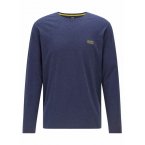 Tee-shirt col rond Hugo Boss en coton stretch bleu marine