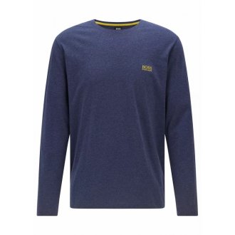 Tee-shirt col rond Hugo Boss en coton stretch bleu marine