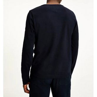 Tee-shirt manches longues Tommy Hilfiger en coton biologique bleu marine