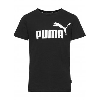 Tee-shirt col rond Puma en coton noir floqué