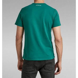 Tee-shirt col rond G-Star en coton biologique vert sapin