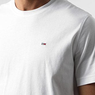 T-shirt col rond Tommy H Sportswear en coton blanc avec logo brodé
