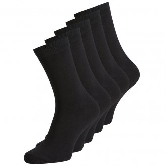 Lot de 5 paires de chaussettes hautes Jack & Jones en coton stretch mélangé noires