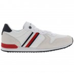 Baskets basses Tommy Hilfiger ICONIC MATERIAL MIX RUNNER blanches