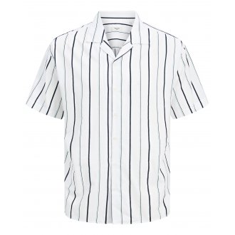 Chemise coupe regular à manches courtes col cubain Premium blanche