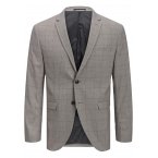 Veste de costume à carreaux Premium Solaris gris clair