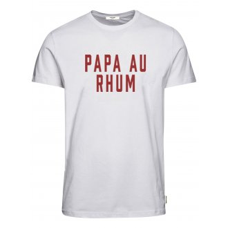 T-shirt à col rond Premium Papounet en coton blanc