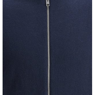 Cardigan zippé col mao Premium Emil Knit Baseball en coton mélangé bleu marine