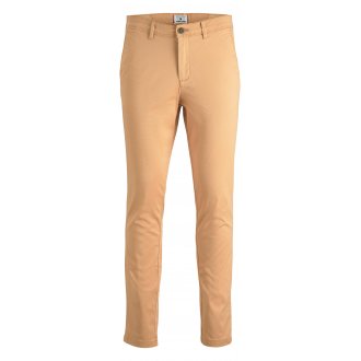 Pantalon chino coupe slim Premium Marco en coton camel