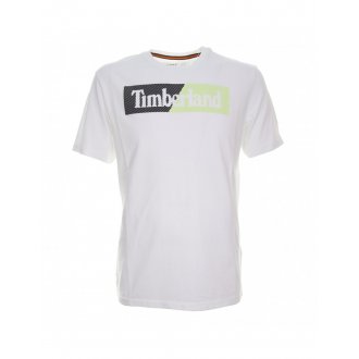 Tee shirt Timberland manches courtes en coton blanc