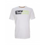 Tee shirt Timberland manches courtes en coton blanc