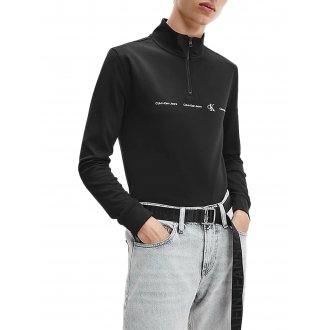 T-shirt Calvin Klein noir manches longues col camionneur