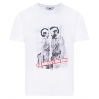 T-shirt à col rond French Dude en coton biologique blanc