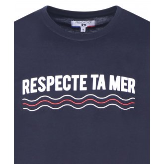 T-shirt à manches courtes French Dude en coton biologique marine