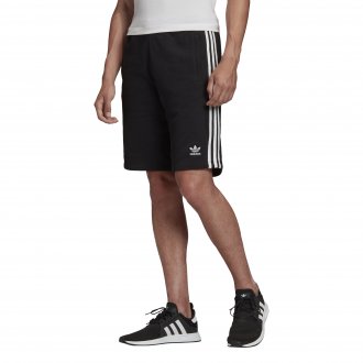 Short adidas 3-Stripe en coton noir