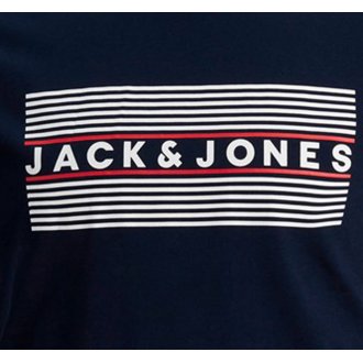 T-shirt col rond Junior Garçon Jack & Jones NOOS en coton bleu marine