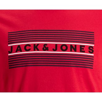 Tee-shirt à col rond Jack & Jones garçon en coton rouge