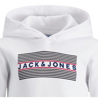 Sweat garçon à capuche Jack & Jones en coton blanc