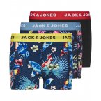Lot de 3 boxers garçon Jack & Jones Jacflower Birds en coton multicolore