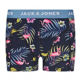 Lot de 3 boxers garçon Jack & Jones Jacflower Birds en coton multicolore