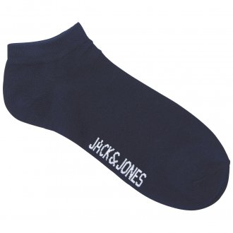 Lot de 5 paires de socquettes Jack & Jones Junior Jacfred en coton mélangé stretch bleu indigo, bleu marine, bleu nuit et gris chiné