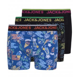 Lot de 3 boxers garçon Jack & Jones Jacneon Tropical en coton multicolore