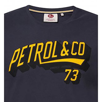 T-shirt Petrol Industries anthracite avec manches courtes et col rond