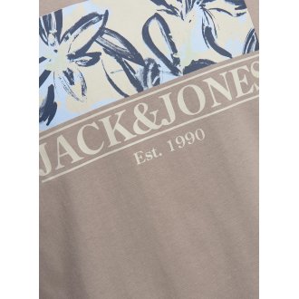 T-shirt à col rond Jack & Jones en coton brun