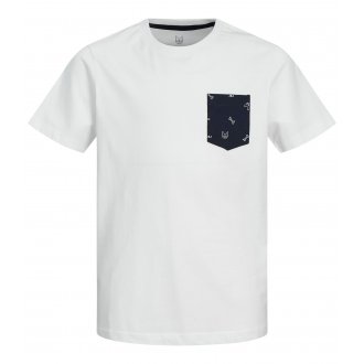 T-shirt col rond Jack & Jones Junior en coton blanc