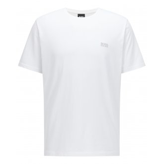 T-shirt Boss en coton blanc avec manches courtes et col rond