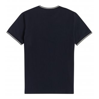 Tee-shirt Fred Perry en coton bleu marine avec manches courtes et col rond